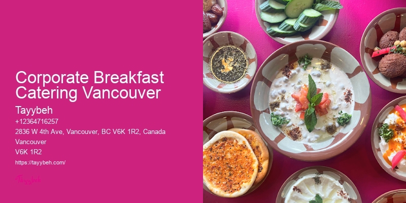 Personalized Catering Corporate Breakfast Catering Vancouver