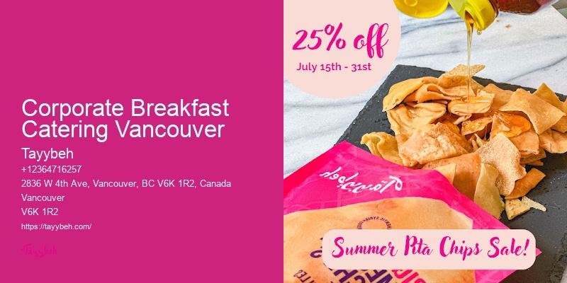Customizable Catering Corporate Breakfast Catering Vancouver