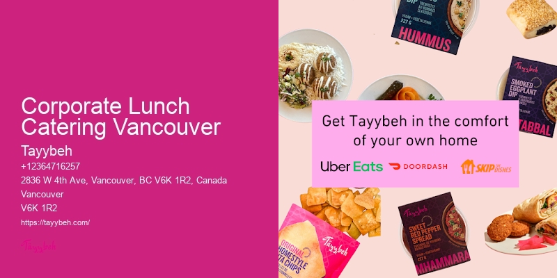 Custom Buffet Menus For Weddings Corporate Lunch Catering Vancouver