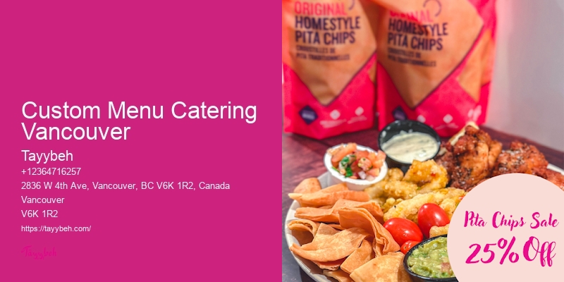 Custom Corporate Event Menus Custom Menu Catering Vancouver