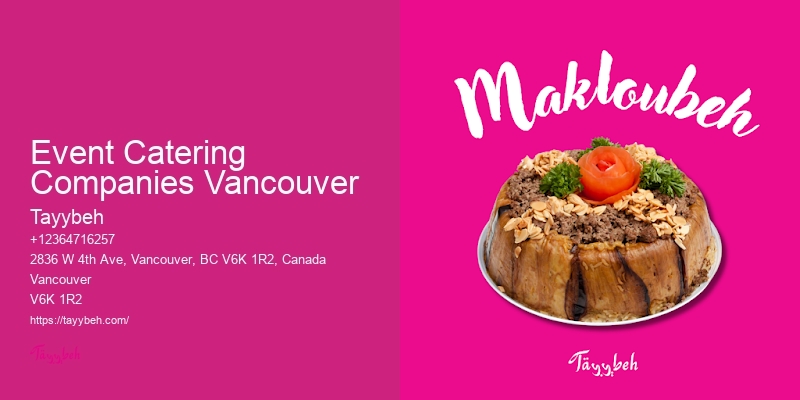 Small Event Catering Event Catering Companies Vancouver