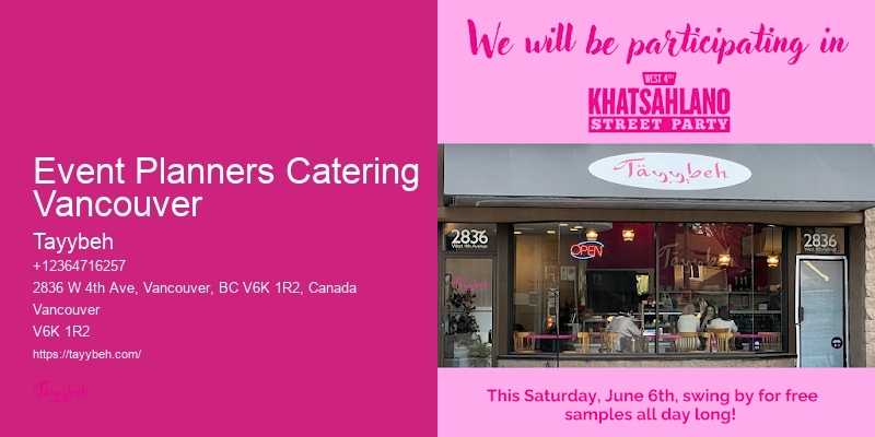 Affordable Exclusive Banquet Catering Event Planners Catering Vancouver