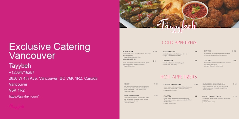 Holiday Party Catering Exclusive Catering Vancouver