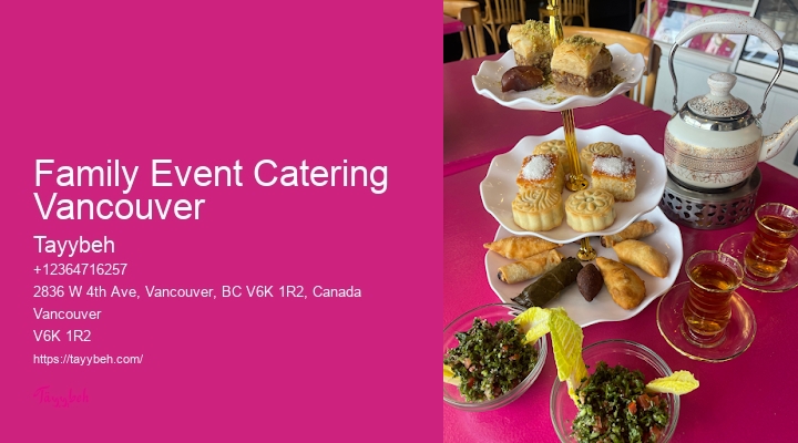 Customized Wedding Menus Family Event Catering Vancouver Bc