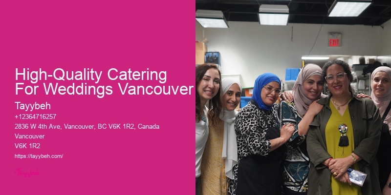 High-Quality Catering For Weddings Vancouver