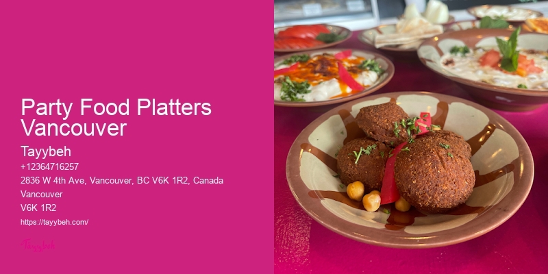 Personalized Corporate Catering Party Food Platters Vancouver