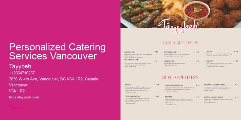 Personalized Catering Services Vancouver Catering Companies For Private Events