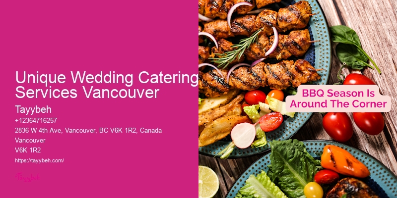 Unique Wedding Catering Services Vancouver Catering Companies For Private Events