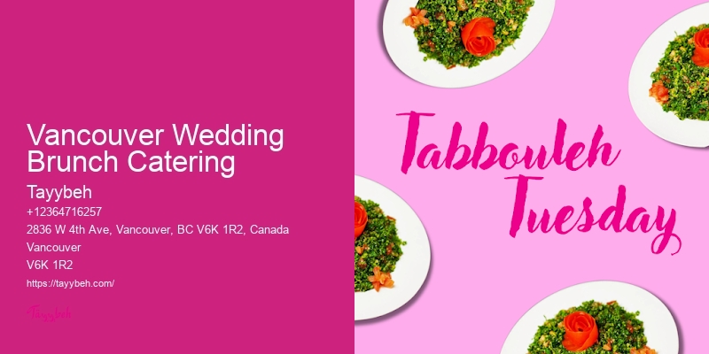 Local Luxury Wedding Caterers Vancouver Wedding Brunch Catering