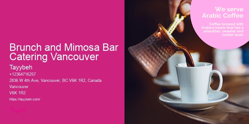 Brunch and Mimosa Bar Catering Vancouver Breakfast Catering Menus
