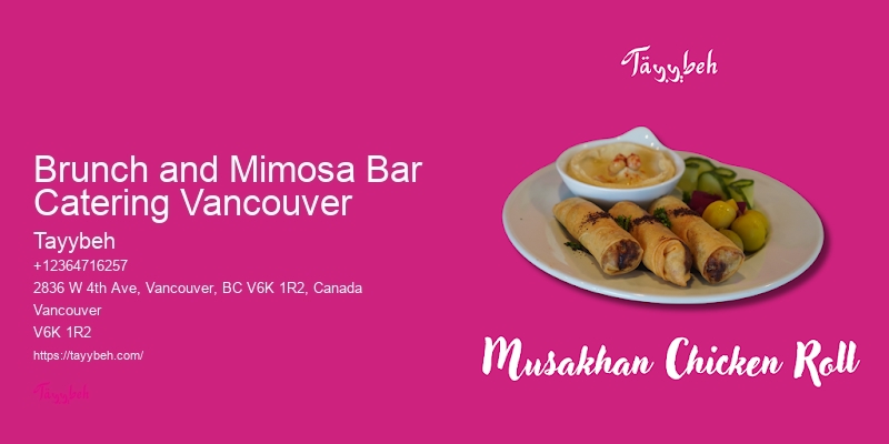 Brunch and Mimosa Bar Catering Vancouver Organic Catering Services