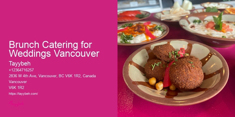 Brunch Catering for Weddings Vancouver Catering Packages
