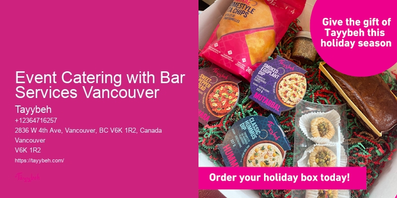 Event Catering with Bar Services Vancouver