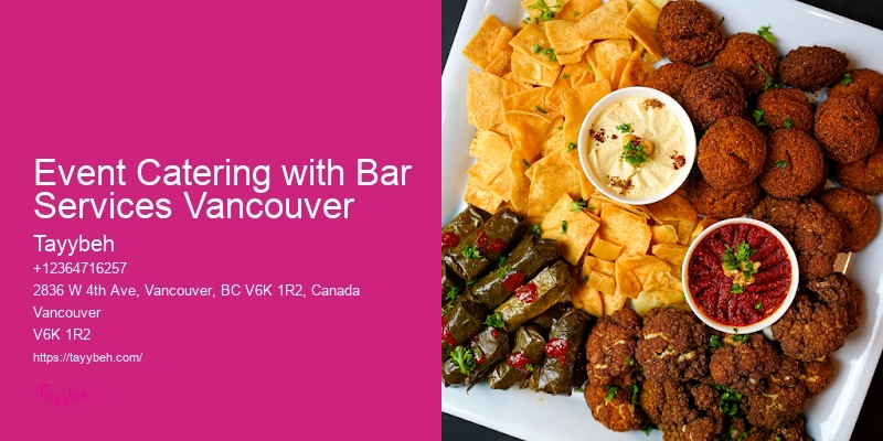 Full-Service Corporate Catering Event Catering with Bar Services Vancouver