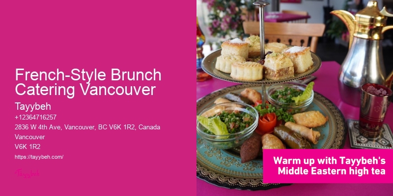 French-Style Brunch Catering Vancouver