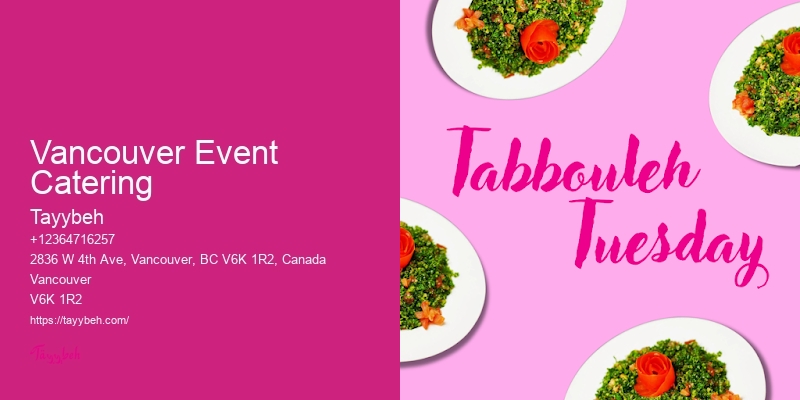 Vancouver Event Catering Luxury Catering