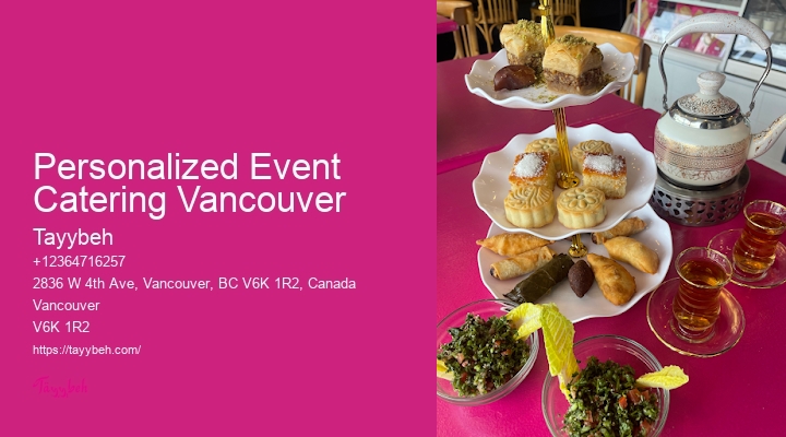 Eco-Friendly Catering Personalized Event Catering Vancouver Events