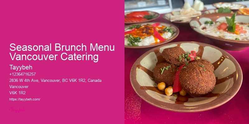 Eco-Friendly Catering Seasonal Brunch Menu Vancouver Catering