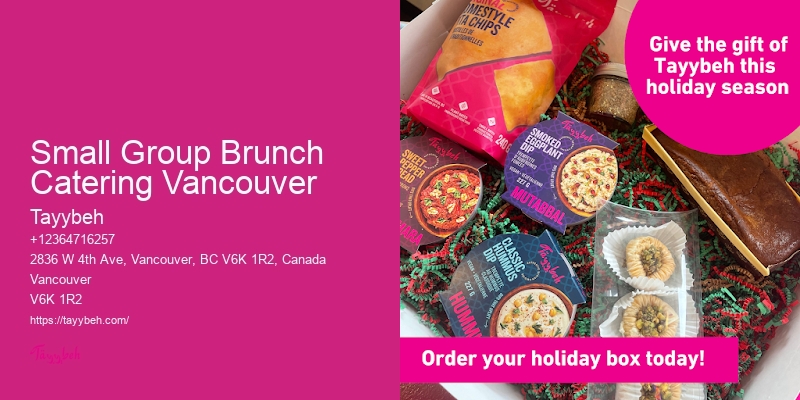 Small Group Brunch Catering Vancouver