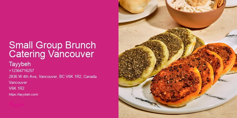 Local Event Catering Small Group Brunch Catering Vancouver