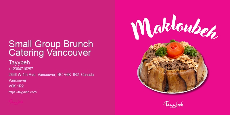 Empowering Syrian Women Chefs Small Group Brunch Catering Vancouver