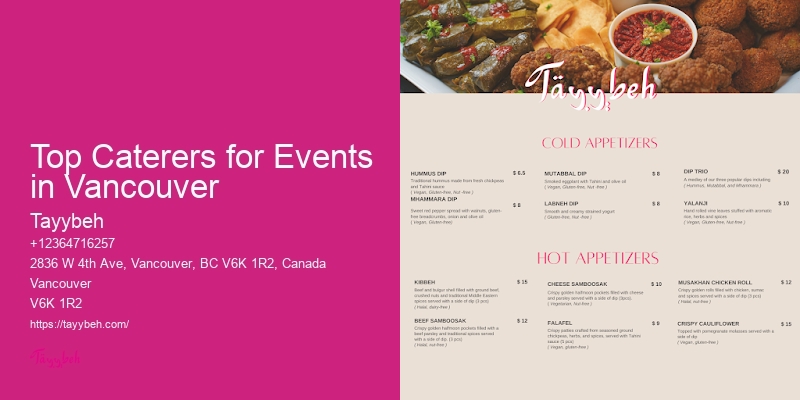 Corporate Catering Gourmet Top Caterers for Events in Vancouver