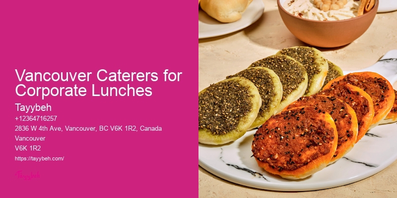 Vancouver Caterers for Corporate Lunches Wedding Catering Services