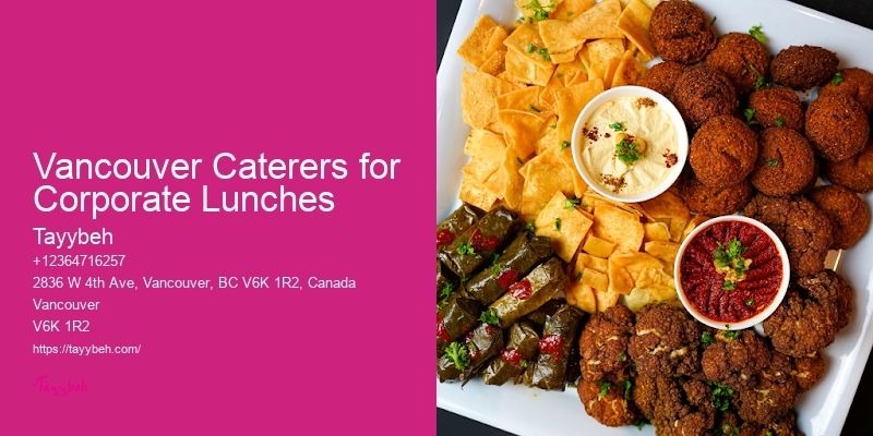 Brunch Catering for Weddings Vancouver Caterers for Corporate Lunches