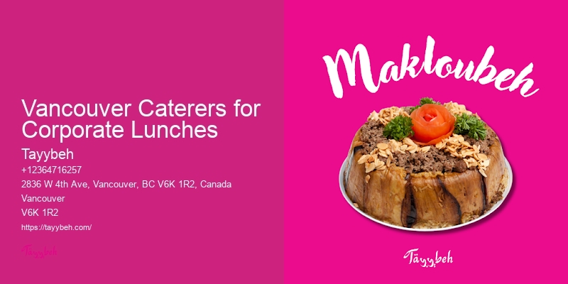 Catering Vancouver Caterers for Corporate Lunches