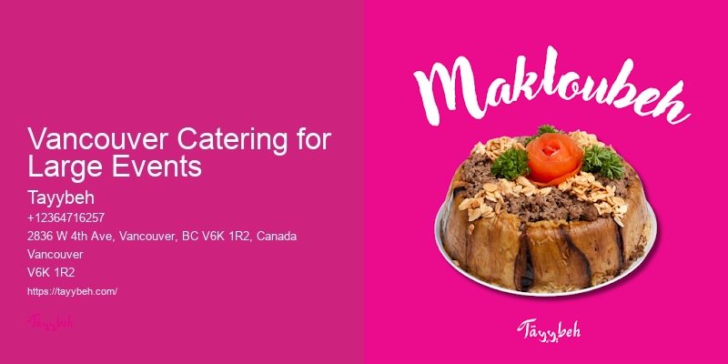 Personalized Wedding Catering Vancouver Catering for Large Events