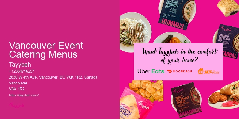 Halal Catering Vancouver Event Catering Menus