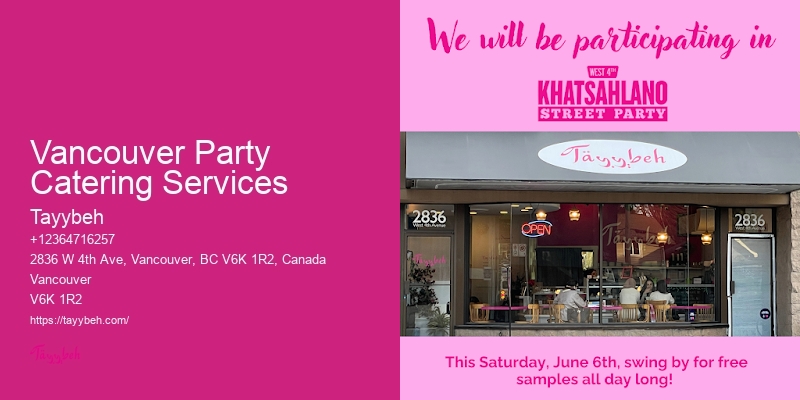 Affordable Wedding Catering Vancouver Party Catering Services