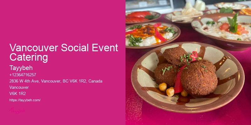 Vancouver Social Event Catering Wedding Food Caterers