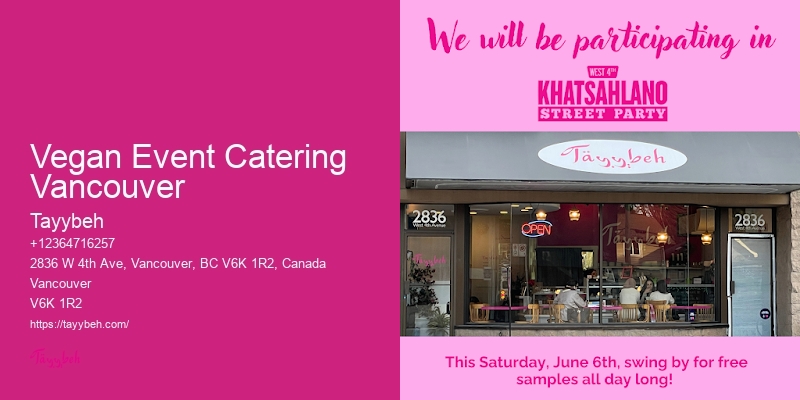 Local Event Catering Vegan Event Catering Vancouver