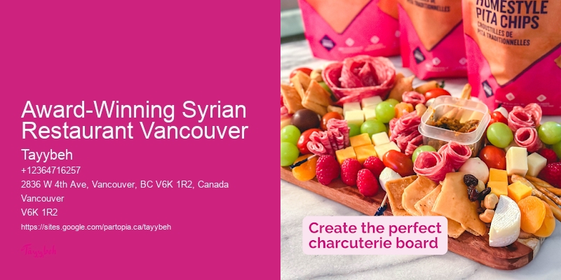 Top-Rated Lunch Catering Award-Winning Syrian Restaurant Vancouver