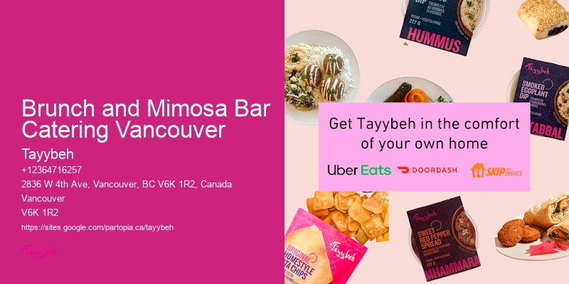 Brunch and Mimosa Bar Catering Vancouver