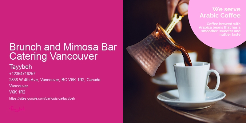 Buffet Style Catering Brunch and Mimosa Bar Catering Vancouver