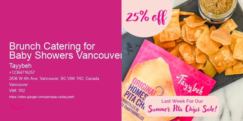 Local Catering Company Brunch Catering for Baby Showers Vancouver