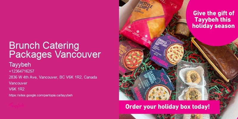 Brunch Catering Packages Vancouver