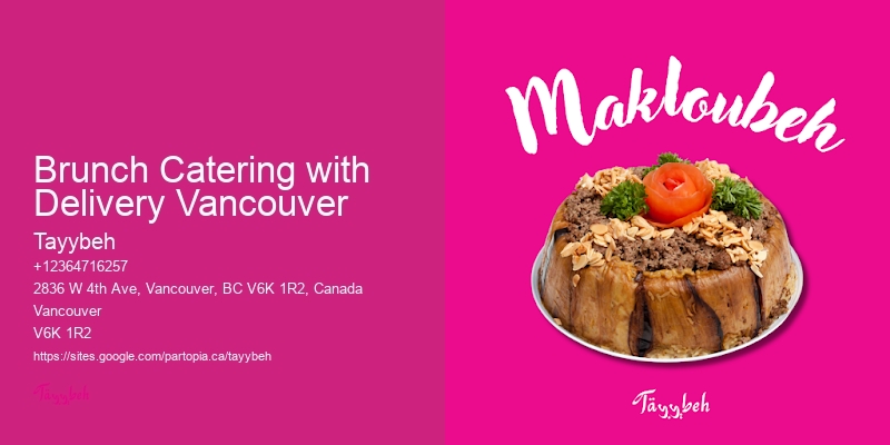 Local Event Catering Brunch Catering with Delivery Vancouver