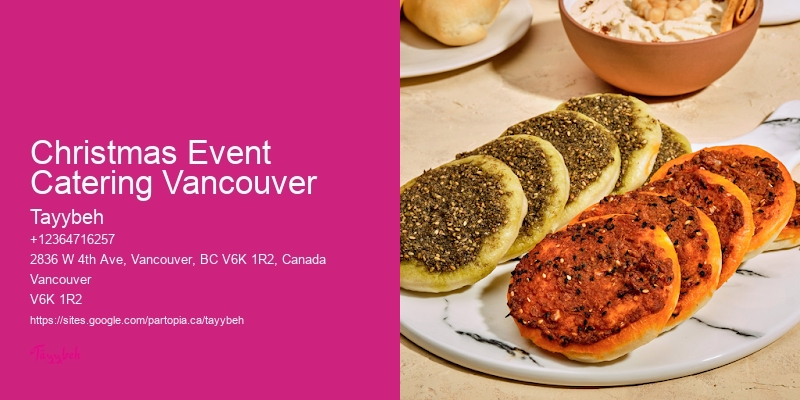 Seasonal Brunch Menu Christmas Event Catering Vancouver Catering