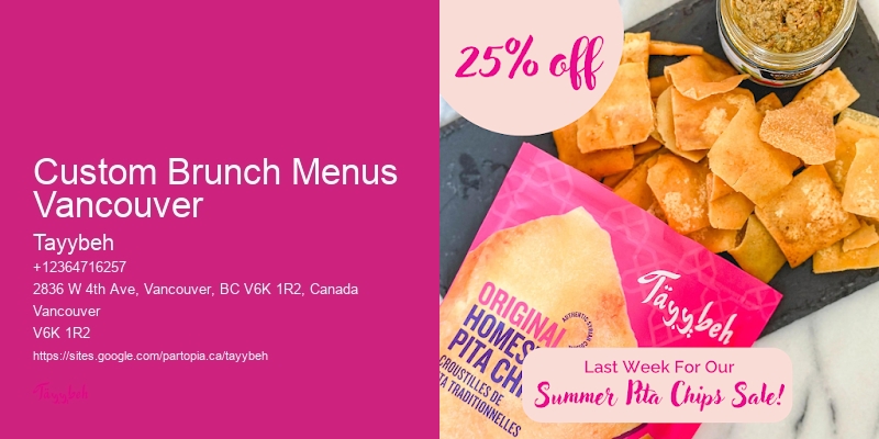 Custom Catering Custom Brunch Menus Vancouver