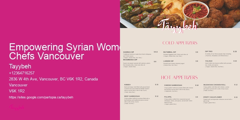 Wedding Catering Services Empowering Syrian Women Chefs Vancouver