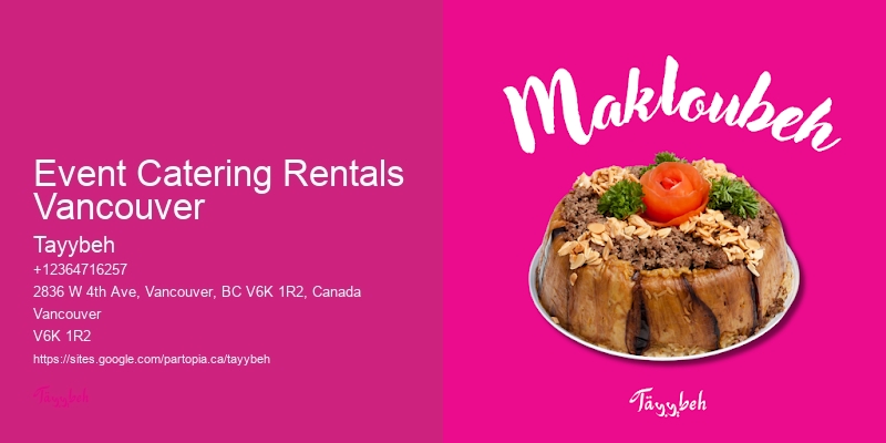 Fine Dining Catering Event Catering Rentals Vancouver