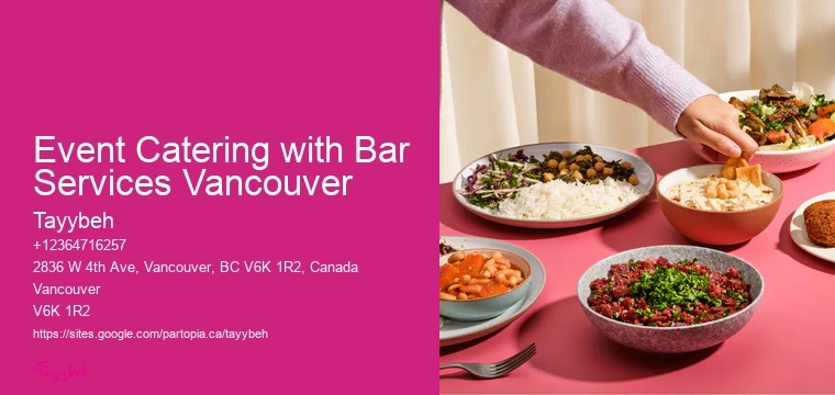 Italian Wedding Catering Event Catering with Bar Services Vancouver