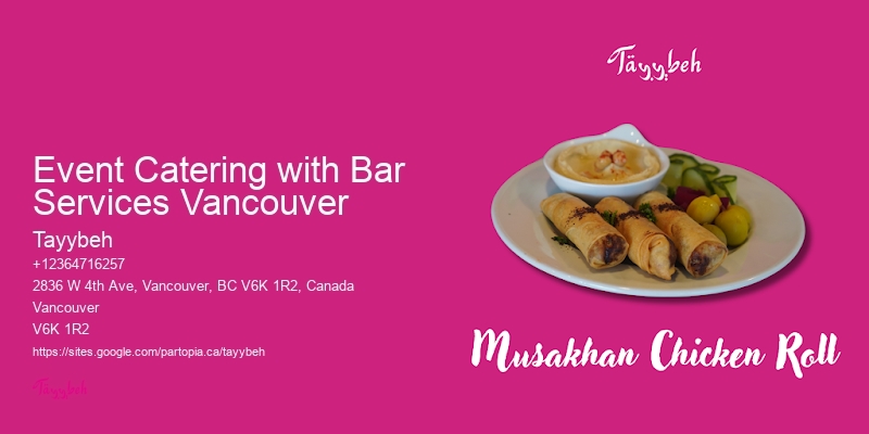 Event Catering with Bar Services Vancouver Brunch Catering