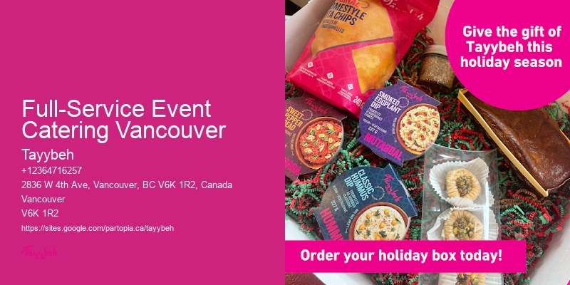 Event Catering Full-Service Event Catering Vancouver Gourmet