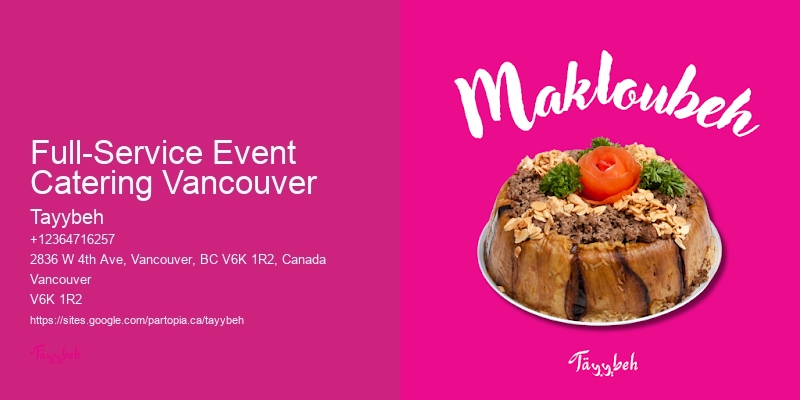 Eco-Friendly Event Catering Full-Service Event Catering Vancouver