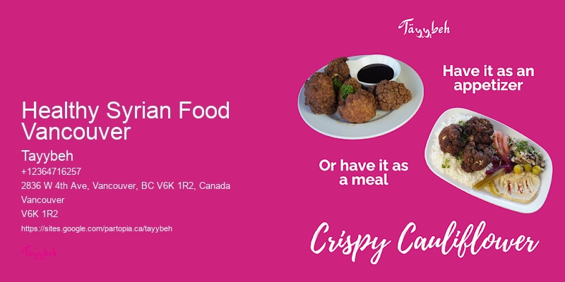 Private Catering Healthy Syrian Food Vancouver