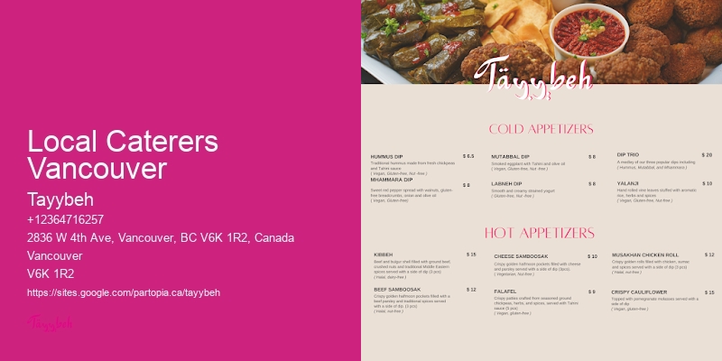 Local Caterers Vancouver Catering for Office Lunches